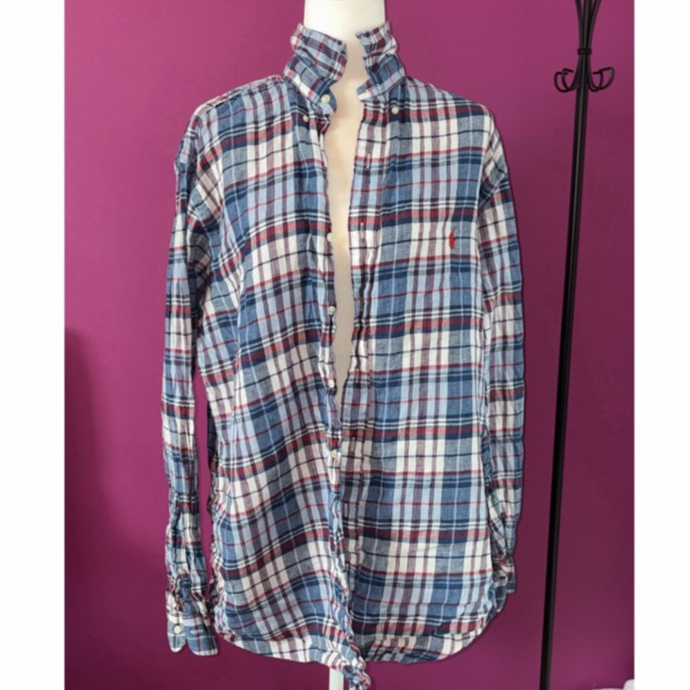 MENS Ralph Lauren Blue Plaid Shirt